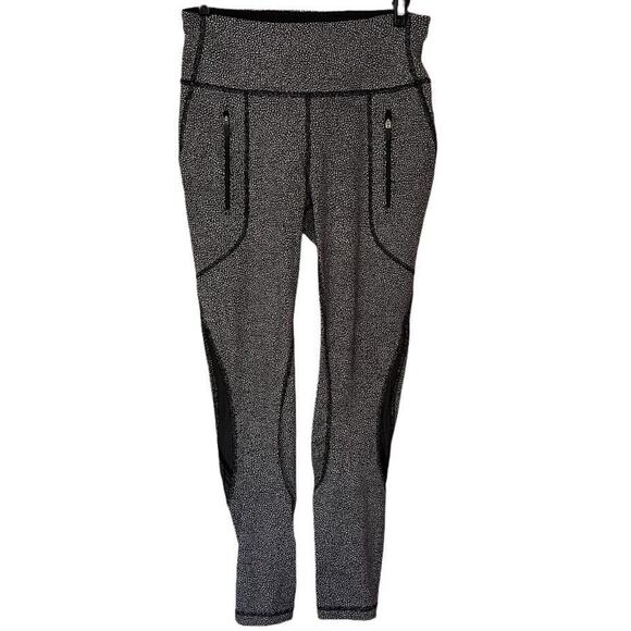 Lululemon Leggings Size 4 Invigorate 7/8 Tight Chakra Print Alpine White Black - Picture 2 of 10